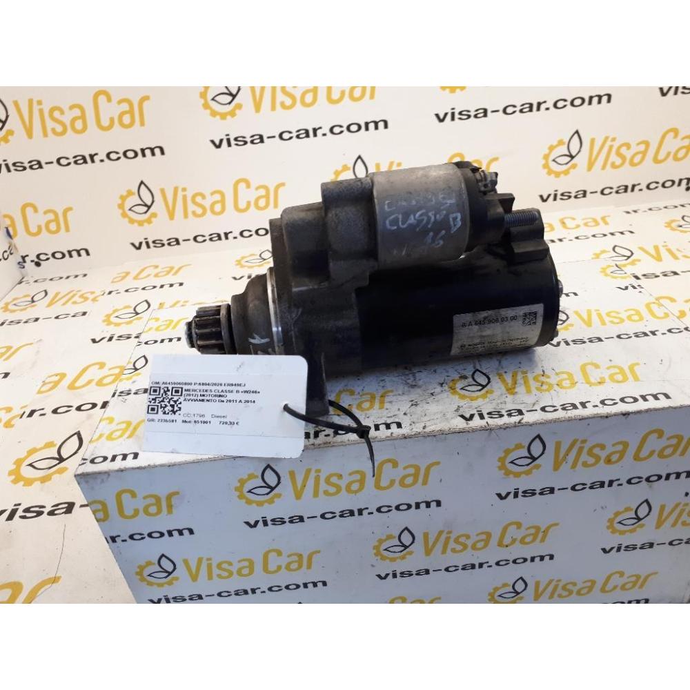Motorino Avviamento Usato Dal 2011 Al 2014 Mercedes Classe B «W246» (2012)